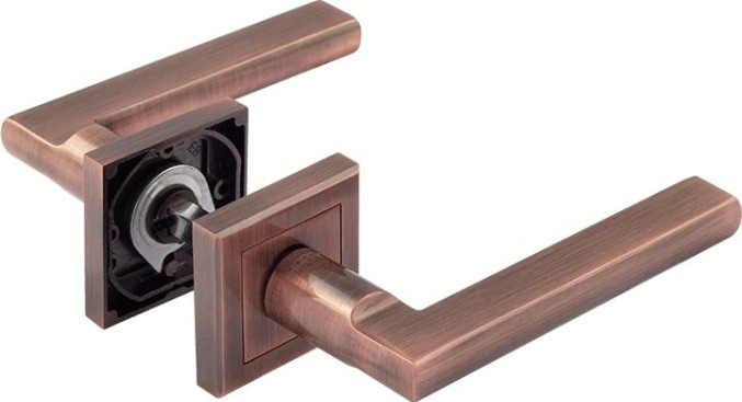 Ручка дверная НОРА-М 108 K Al комплект "Старая медь" [16109]