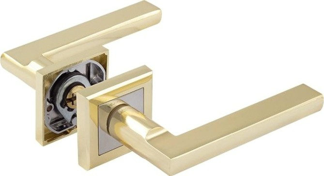 Ручка дверная НОРА-М 108 K Al комплект "Золото" [15969]