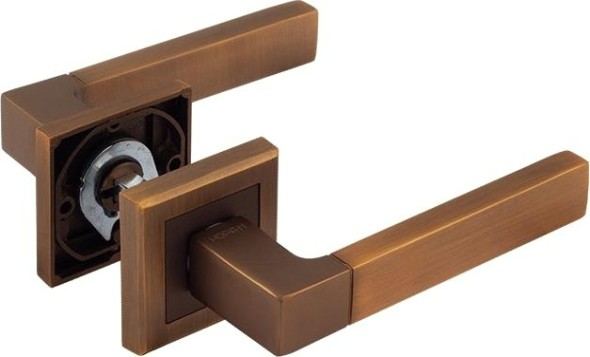 Ручка дверная НОРА-М 109 К Al комплект "Матовый кофе" [16136]
