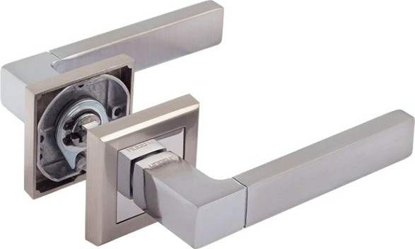 Ручка дверная НОРА-М 109 К Al комплект "Матовый никель" [16133]