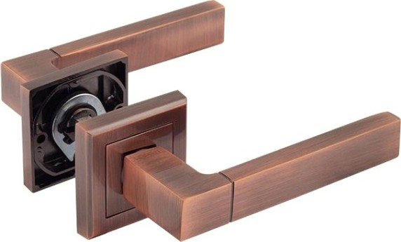 Ручка дверная НОРА-М 109 К Al комплект "Старая медь" [16134]