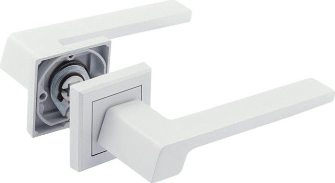 Ручка дверная НОРА-М 111 K Al комплект "Белый" [17242]