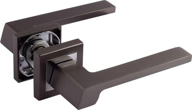 Ручка дверная НОРА-М 111 K Al комплект "Графит" [16550]