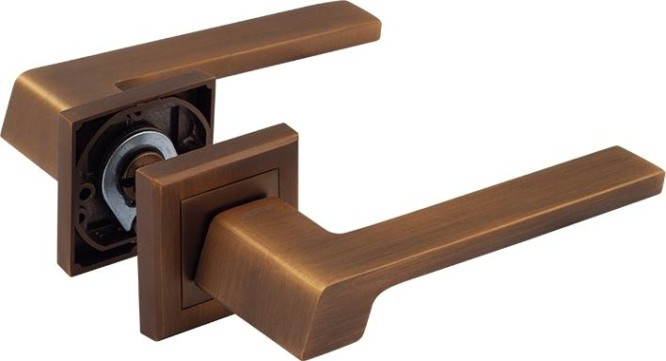 Ручка дверная НОРА-М 111 K Al комплект "Матовый кофе" [16259]