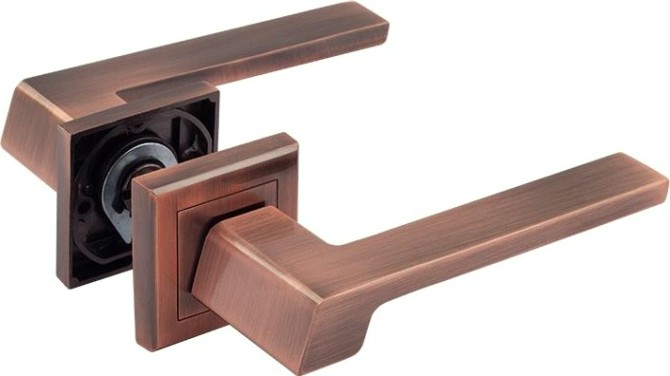 Ручка дверная НОРА-М 111 K Al комплект "Старая медь" [16257]