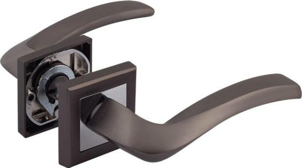 Ручка дверная НОРА-М 112 К AL комплект "Графит" [16588]