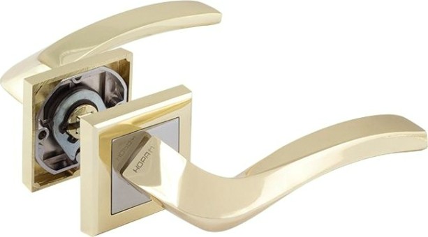 Ручка дверная НОРА-М 112 К AL комплект "Золото" [16583]