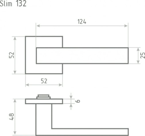 Ручка дверная НОРА-М 132K Slim "Белая" [18627]