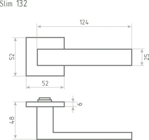 Ручка дверная НОРА-М 132K Slim "Черная" [18626]