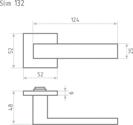 Ручка дверная НОРА-М 132K Slim "Графит" [18625]
