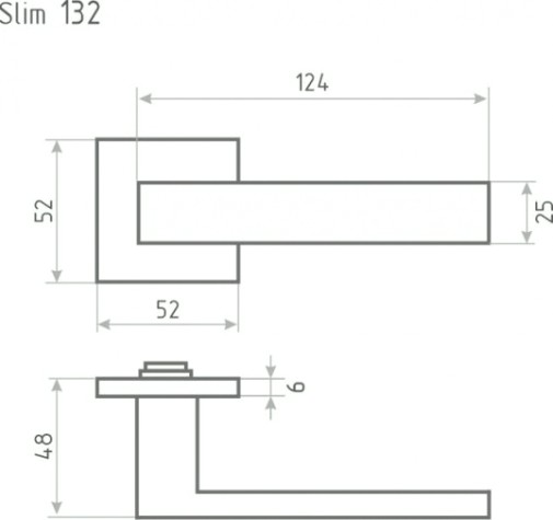 Ручка дверная НОРА-М 132K Slim "Хром" [18623]