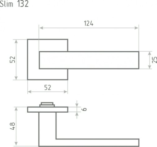 Ручка дверная НОРА-М 132K Slim "Матовый никель" [18624]