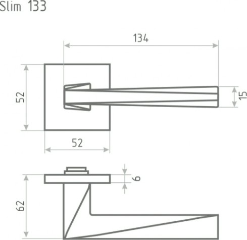 Ручка дверная НОРА-М 133K Slim "Белая" [18632]