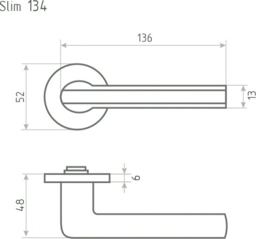 Ручка дверная НОРА-М 134А Slim "Белая" [18637]