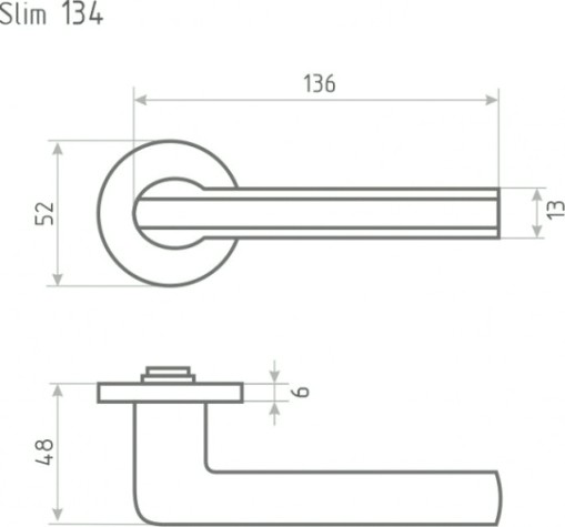Ручка дверная НОРА-М 134А Slim "Черная" [18636]
