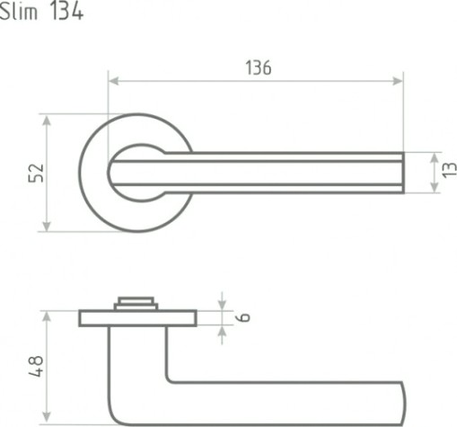 Ручка дверная НОРА-М 134А Slim "Графит" [18635]