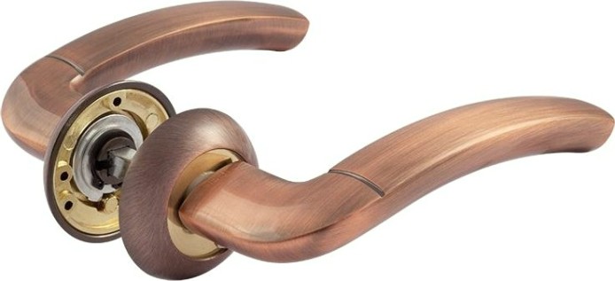 Ручка дверная НОРА-М 23 А Al комплект "Старая медь" [16051]