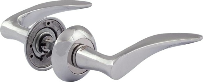 Ручка дверная НОРА-М 38 А AL комплект "Хром" [15287]