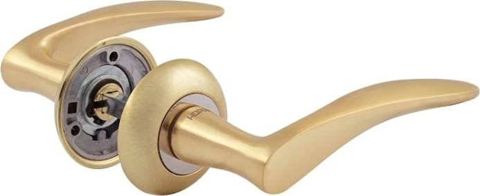 Ручка дверная НОРА-М 38 А AL комплект "Матовое золото" [15391]