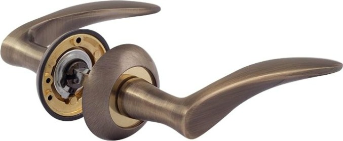 Ручка дверная НОРА-М 38 А AL комплект "Старая бронза" [15289]