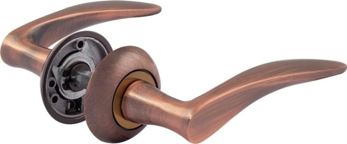 Ручка дверная НОРА-М 38 А AL комплект "Старая медь" [15305]