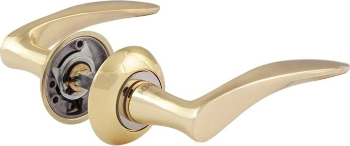 Ручка дверная НОРА-М 38 А AL комплект "Золото" [15911]