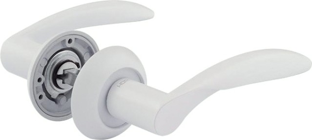 Ручка дверная НОРА-М 94 А AL комплект "Белый" [17232]