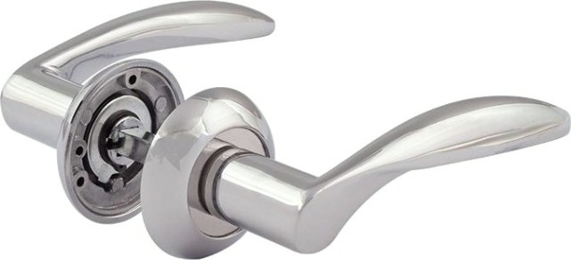 Ручка дверная НОРА-М 94 А AL комплект "Хром" [15427]