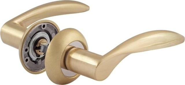 Ручка дверная НОРА-М 94 А AL комплект "Матовое золото" [15394]