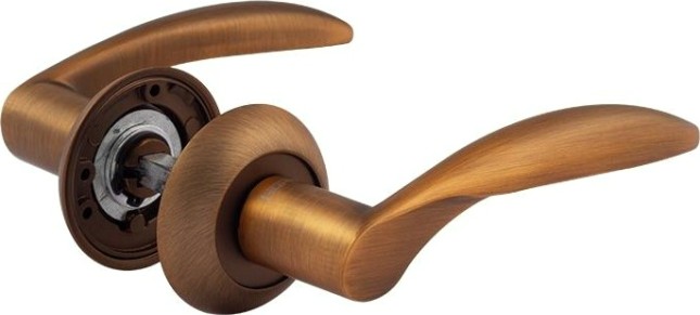 Ручка дверная НОРА-М 94 А AL комплект "Матовый кофе" [16119]