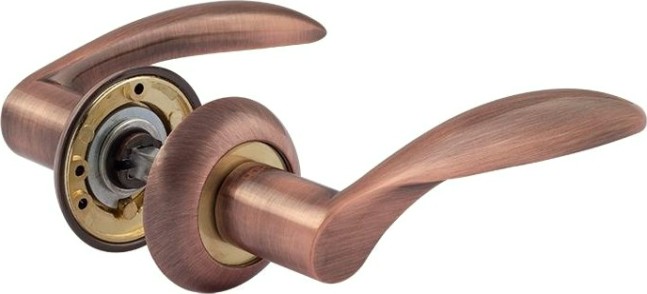 Ручка дверная НОРА-М 94 А AL комплект "Старая медь" [15428]