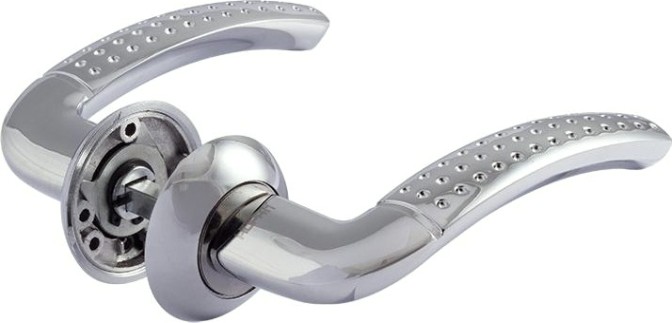 Ручка дверная НОРА-М 96 А AL комплект "Хром" [15294]