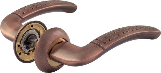 Ручка дверная НОРА-М 96 А AL комплект "Старая медь" [15395]