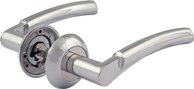 Ручка дверная НОРА-М 99 А AL комплект "Хром" [15310]