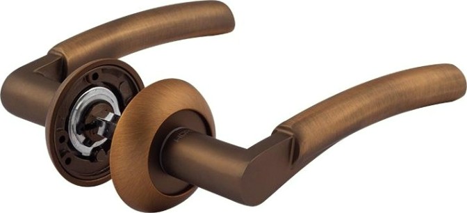 Ручка дверная НОРА-М 99 А AL комплект "Матовый кофе" [15937]