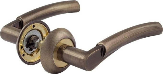 Ручка дверная НОРА-М 99 А AL комплект "Старая бронза" [15311]