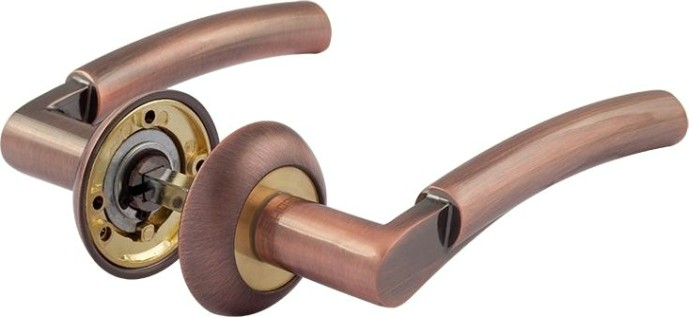 Ручка дверная НОРА-М 99 А AL комплект "Старая медь" [15298]