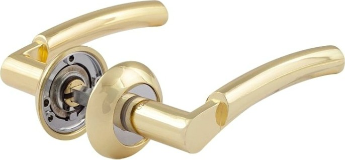 Ручка дверная НОРА-М 99 А AL комплект Золото" [16165]