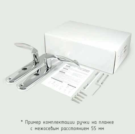 Ручка на планке НОРА-М 106-55 мм комплект "Хром" [16898]