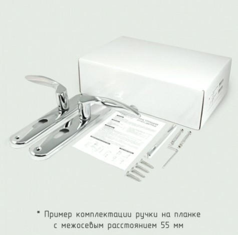 Ручка на планке НОРА-М 109-55 мм комплект "Хром" [16902]