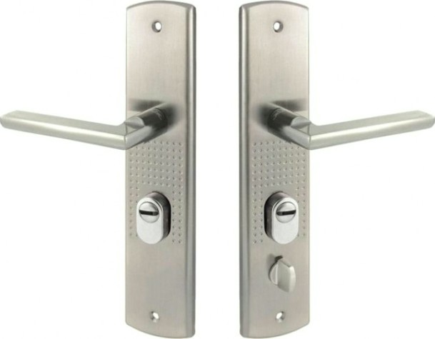 Ручка на планке НОРА-М 200-108 левая для китайских дверей "Матовый никель" [16411]