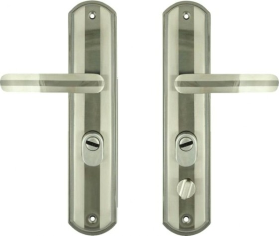 Ручка на планке НОРА-М 200-68 мм левая для китайских дверей "Матовый хром/Черный никель" [5550]