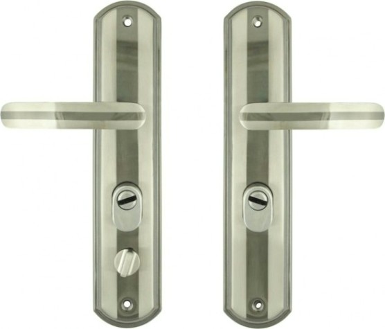 Ручка на планке НОРА-М 200-68 мм правая для китайских дверей "Матовый хром/Черный никель" [9131]