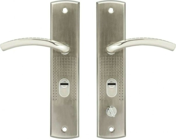 Ручка на планке НОРА-М 200-96 левая для китайских дверей "Матовый никель" [15522]