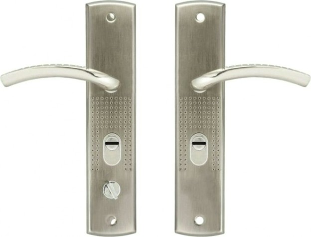 Ручка на планке НОРА-М 200-96 правая для китайских дверей "Матовый никель" [15523]