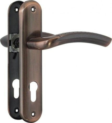 Ручка на планке НОРА-М 96-70 мм комплект "Старая медь" [11968]