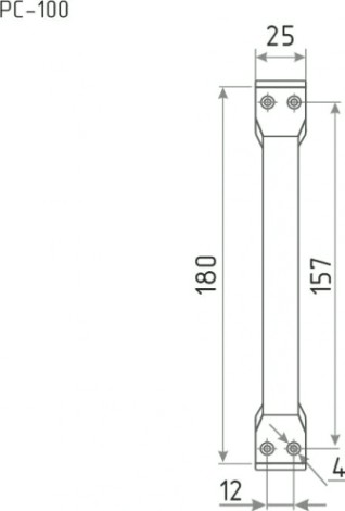 Ручка-скоба НОРА-М РС-100 мм "Белая" [6767]