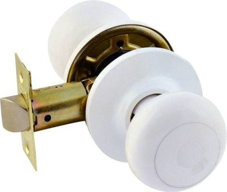 Ручка защелка кноб НОРА-М Н "Белая" без запирания [15725]