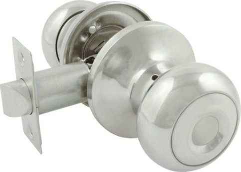 Ручка защелка кноб НОРА-М Н "Хром" без запирания [15733]