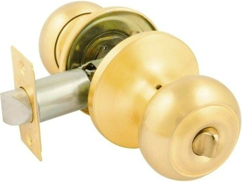 Ручка защелка кноб НОРА-М Н "Матовое золото" фиксатор [15720]